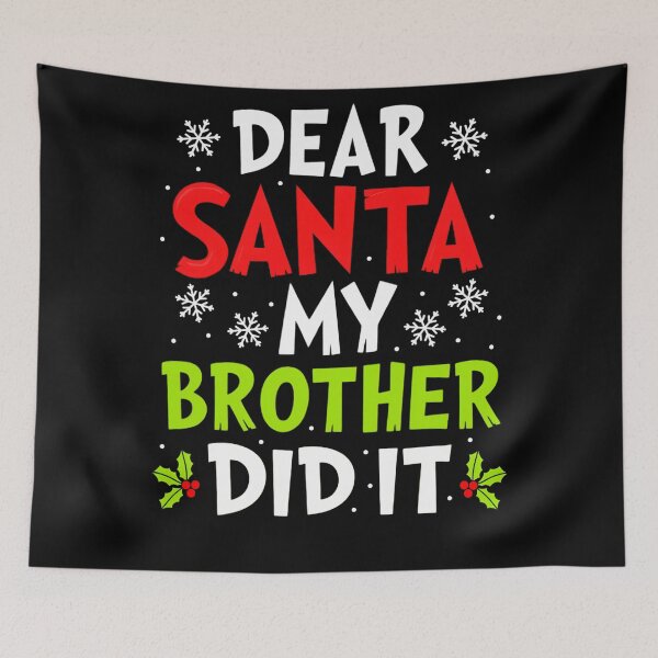 Item preview, Holiday It Santa Did Christmas Dear Retro Funny Brother Vintage My designed and sold by MediarMedic.