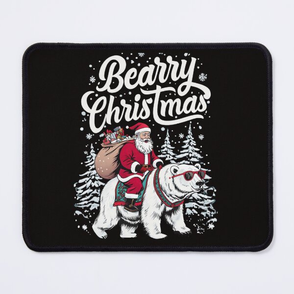 Item preview, Bearry Christmas Polar Bear Santa Fun for Holiday Costume designed and sold by Clairenity Studio.