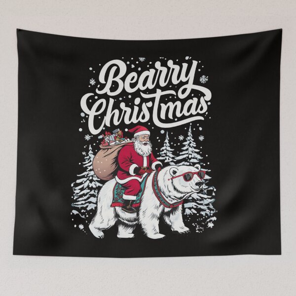 Item preview, Bearry Christmas Polar Bear Santa Fun for Holiday Costume  designed and sold by Clairenity Studio.