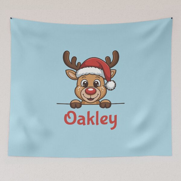Artikelvorschau, Oakley Weihnachtsmotiv mit Rentier und Weihnachtsmannmütze | Personalisierte Geschenkidee für Weihnachten entworfen und verkauft von 89BLACK.