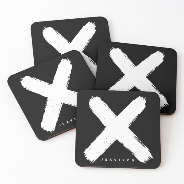 Item preview, JEXVIRON White X Logo High Contrast Minimalist Sticker designed and sold by JEXVIRON.