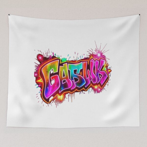 Item preview, “Neon Rainbow Graffiti Text Art – Vibrant Glow Street Style Spray Paint Design” designed and sold by Trendworld00.