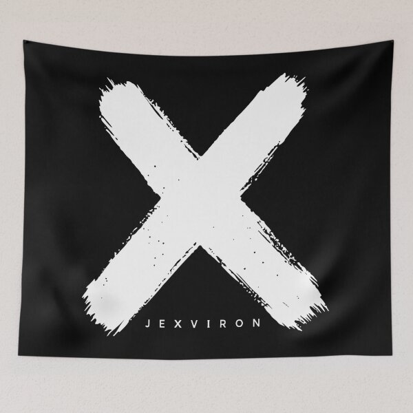 Item preview, JEXVIRON White X Logo High Contrast Minimalist Sticker designed and sold by JEXVIRON.