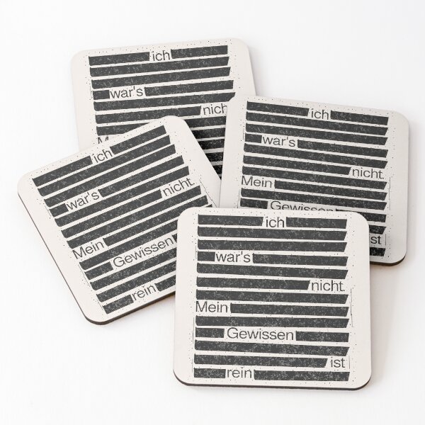 Item preview, It wasn't me, my conscience is clear – Censored document design with political criticism designed and sold by VariousGoodies.