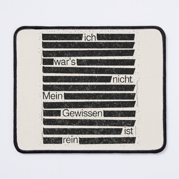 Item preview, It wasn't me, my conscience is clear – Censored document design with political criticism designed and sold by VariousGoodies.