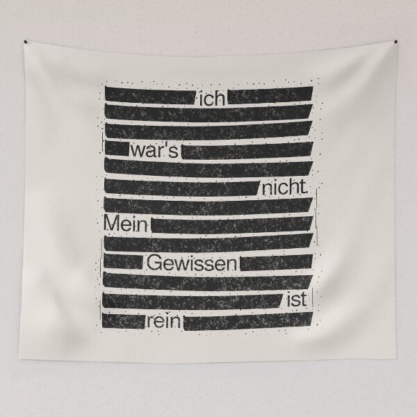 Item preview, It wasn't me, my conscience is clear – Censored document design with political criticism designed and sold by VariousGoodies.