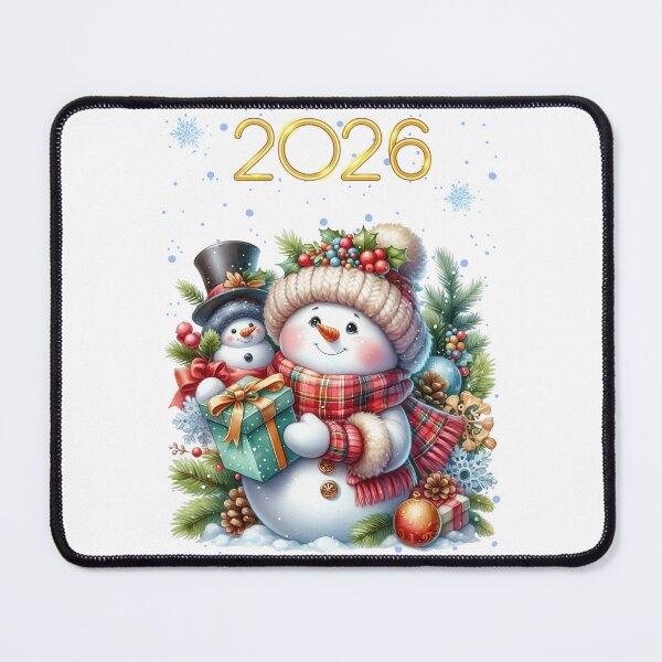 Item preview, A cheerful snowman with a gift designed and sold by BWC-Prints.