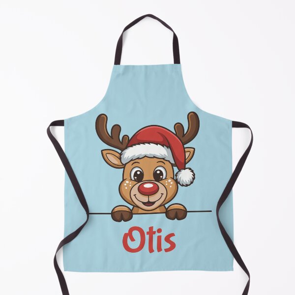 Item preview, Otis Cute Christmas Reindeer Graphic with Santa Hat | Personalized Holiday Gift Idea designed and sold by 89BLACK.