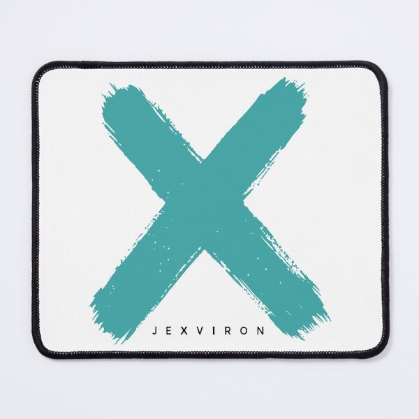 Item preview, JEXVIRON Turquoise X Logo Evolution Aesthetic Minimalist Tee designed and sold by JEXVIRON.