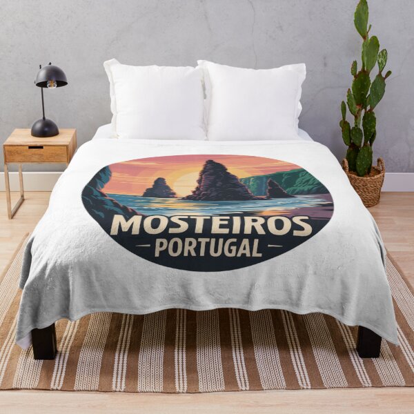Item preview, Mosteiros Sunset Rocks - Azores Portugal Vintage Coastal Landscape Badge designed and sold by CircinusStore.