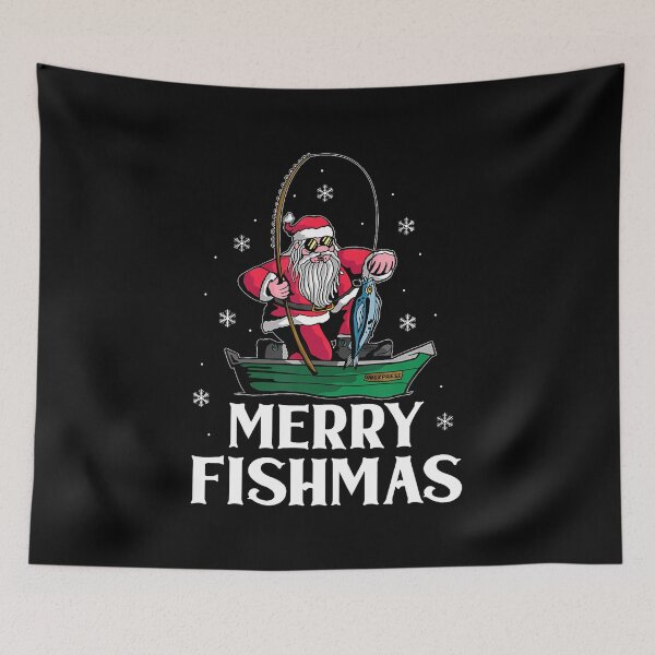 Item preview, Merry Fishmas Funny Christmas Fishing Lover Fisher Xmas designed and sold by CharlotteSandra.