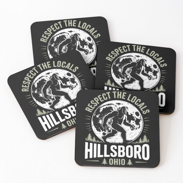 Item preview, Hillsboro Ohio Respect the Locals Bigfoot Sasquatch Moon designed and sold by CombatTask.