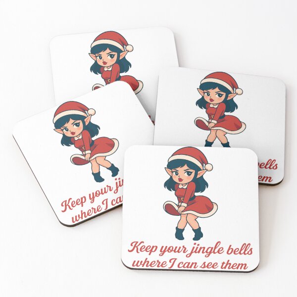 Item preview, Keep Your Jingle Bells Where I Can See Them – Funny Gothic Christmas Elf Design designed and sold by Weasel Graphix.