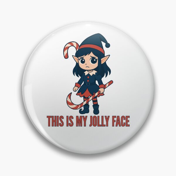Item preview, This Is My Jolly Face – Gothic Elf Christmas Design designed and sold by Weasel Graphix.