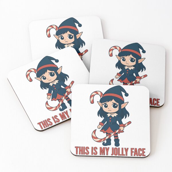 Item preview, This Is My Jolly Face – Gothic Elf Christmas Design designed and sold by Weasel Graphix.