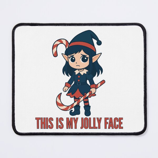 Item preview, This Is My Jolly Face – Gothic Elf Christmas Design designed and sold by Weasel Graphix.