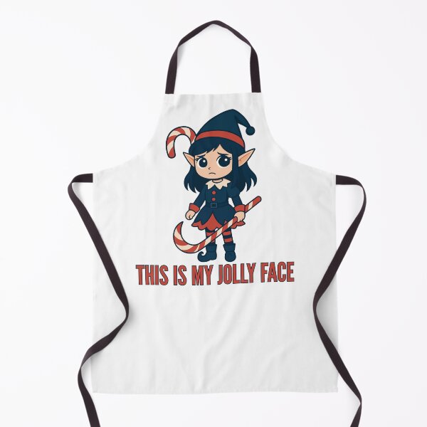 Item preview, This Is My Jolly Face – Gothic Elf Christmas Design designed and sold by Weasel Graphix.