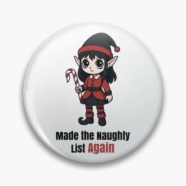 Item preview, Made the Naughty List Again – Sad Gothic Elf Christmas Design designed and sold by Weasel Graphix.