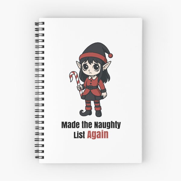 Item preview, Made the Naughty List Again – Sad Gothic Elf Christmas Design designed and sold by Weasel Graphix.