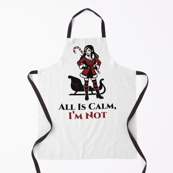 Item preview, All Is Calm, I'm Not - Gothic Christmas Candy Cane Girl designed and sold by Weasel Graphix.