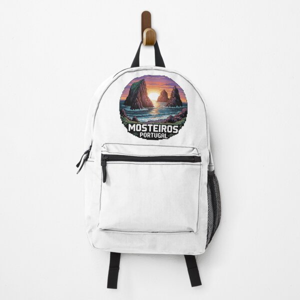 Item preview, Mosteiros Pixel Sunset - Azores Portugal Retro 8-Bit Coastal Landscape Badge designed and sold by CircinusStore.