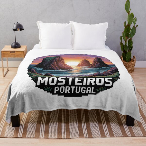Item preview, Mosteiros Pixel Sunset - Azores Portugal Retro 8-Bit Coastal Landscape Badge designed and sold by CircinusStore.