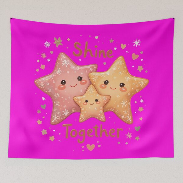 Item preview, Kawaii Christmas Shine Together Family Matching Design | Cute Motivational Holiday Art designed and sold by MG Aura.