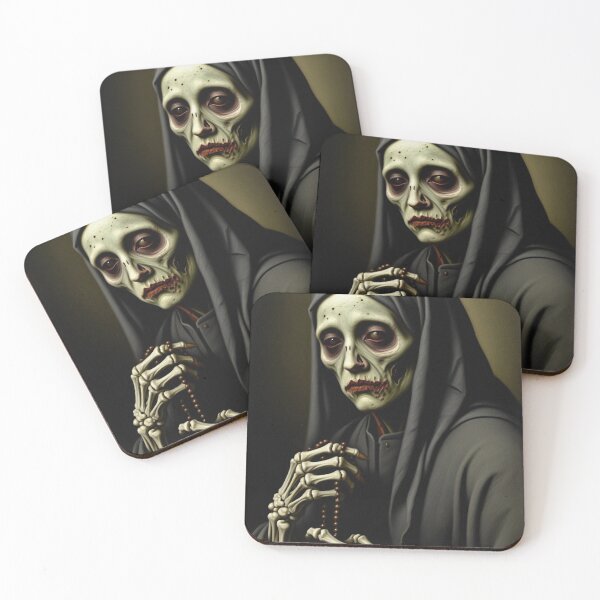 Item preview, Zombie Theresa von Crapskin Zombie Horror Tudor era portrait art designed and sold by Vintage Designs +.