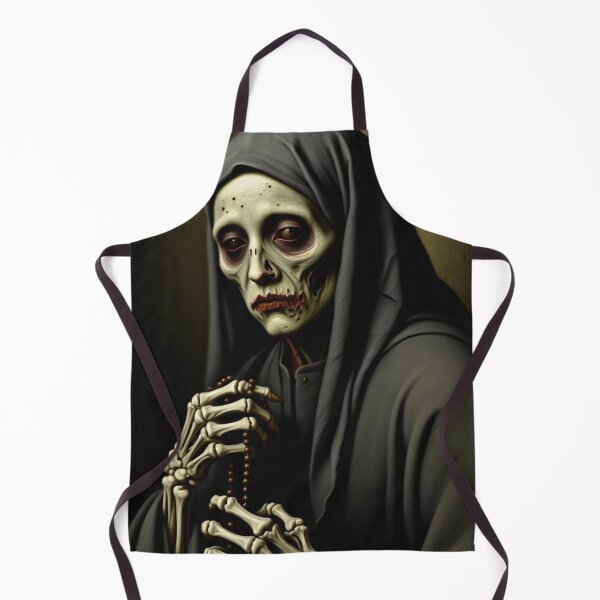 Item preview, Zombie Theresa von Crapskin Zombie Horror Tudor era portrait art designed and sold by Vintage Designs +.