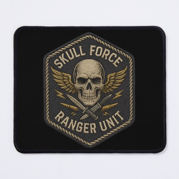 Item preview, Skull Force Ranger Unit winged skull badge designed and sold by LaNadaYFundante.