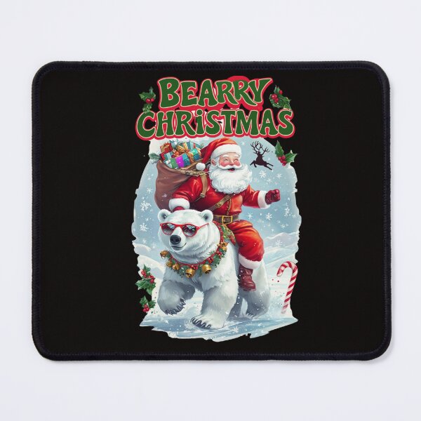 Item preview, Bearry Christmas Polar Bear Santa Fun for Holiday Costume designed and sold by Clairenity Studio.