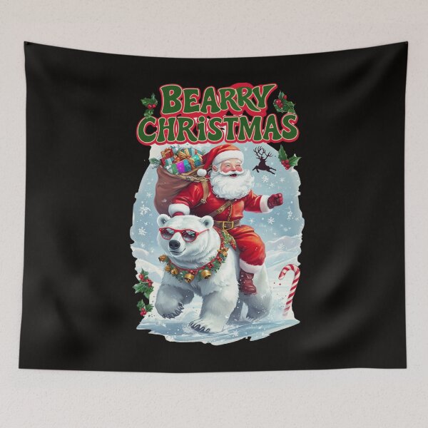 Item preview, Bearry Christmas Polar Bear Santa Fun for Holiday Costume  designed and sold by Clairenity Studio.