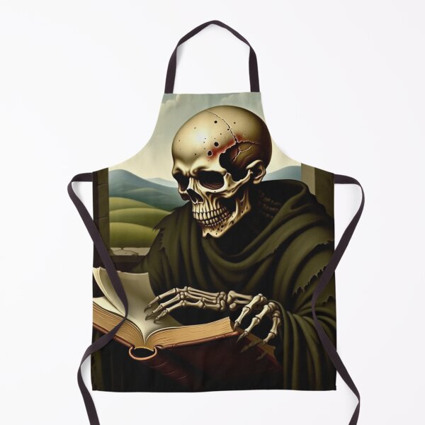 Item preview, Undead Vintage Monk with book Zombie Horror Tudor era portrait art designed and sold by Vintage Designs +.