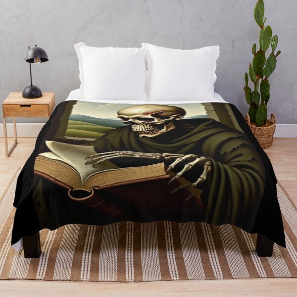 Item preview, Undead Vintage Monk with book Zombie Horror Tudor era portrait art designed and sold by Vintage Designs +.