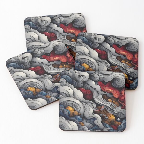 Item preview, Layered Abstract Waves with Colorful Flowing Shapes and Depth designed and sold by BestDetailer.