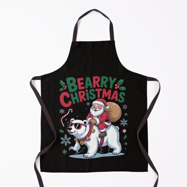 Item preview, Bearry Christmas Polar Bear Santa Fun for Holiday Costume designed and sold by Clairenity Studio.