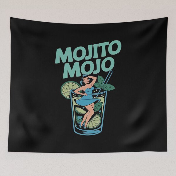 Item preview, Mojito Mojo Salsa Cocktail Bar Teal Lime designed and sold by ShelFisher.