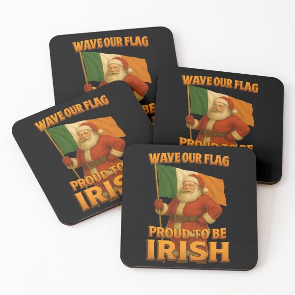 Item preview, Wave Our Flag Proud To Be Irish Santa Claus designed and sold by OliDesigns.