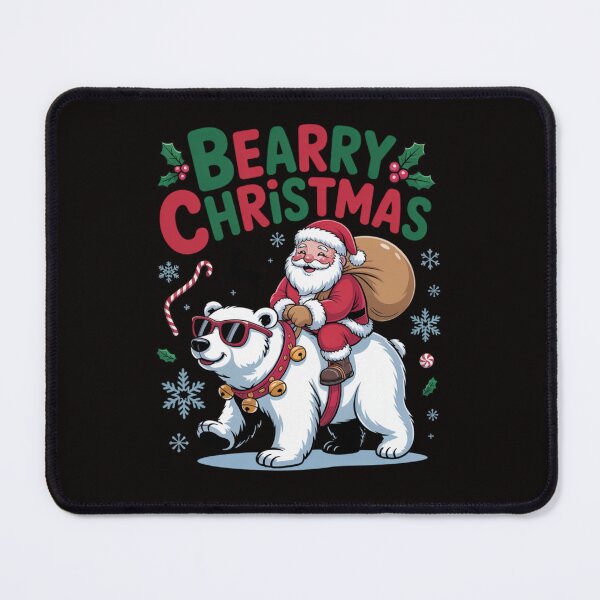 Item preview, Bearry Christmas Polar Bear Santa Fun for Holiday Costume designed and sold by Clairenity Studio.