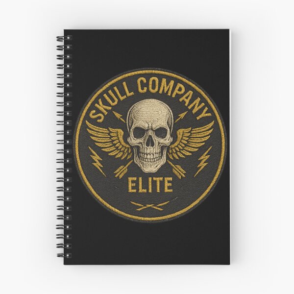 Item preview, Skull Company Elite winged skull round patch designed and sold by LaNadaYFundante.
