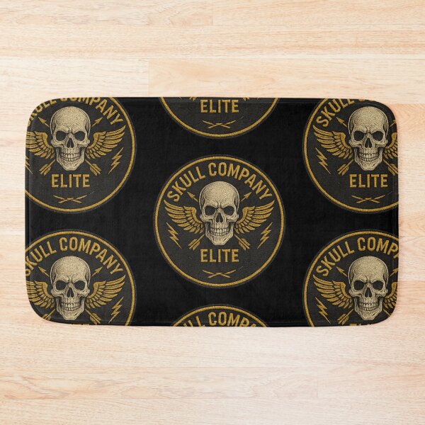 Item preview, Skull Company Elite winged skull round patch designed and sold by LaNadaYFundante.