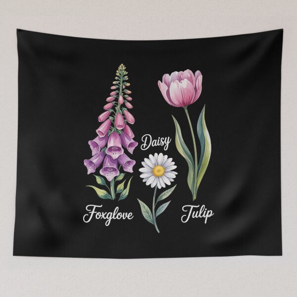 Item preview, Subtle Floral Anti Trump Flowers Foxglove Daisy Tulip  designed and sold by NailMolisa.