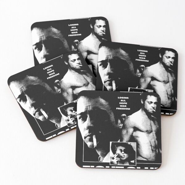 Item preview, Fight Club Quote Black and White Film Portrait Inspired Graphic designed and sold by duffkebattclum.