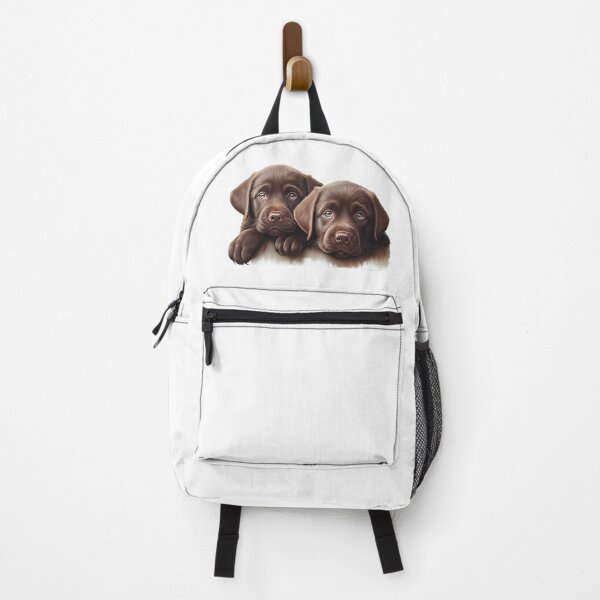 Item preview, Chocolate Labrador Puppy Duo with Soulful Eyes designed and sold by QuietBloom80.