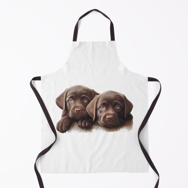 Item preview, Chocolate Labrador Puppy Duo with Soulful Eyes designed and sold by QuietBloom80.