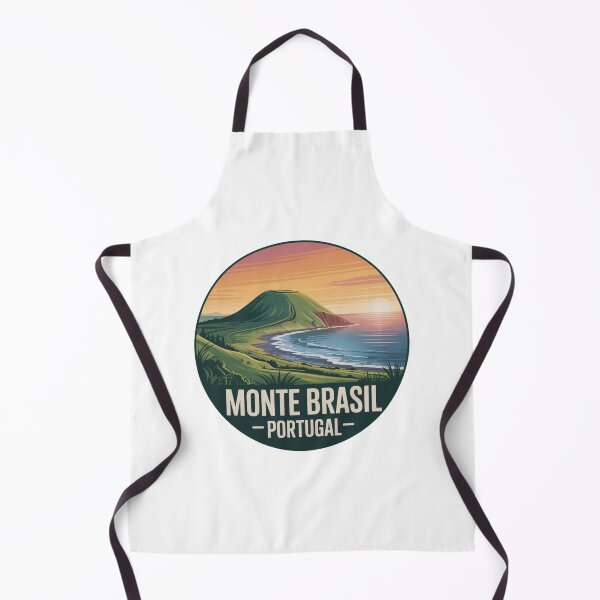 Item preview, Monte Brasil Sunset View – Azores Portugal Vintage Coastal Landscape Badge designed and sold by CircinusStore.