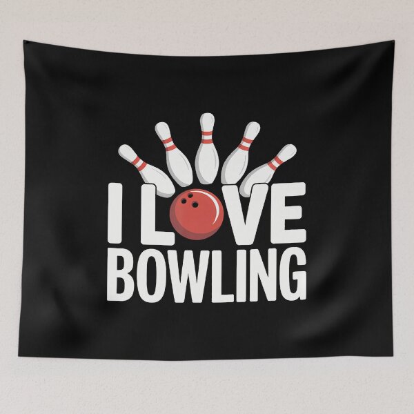 Item preview, I Love Bowling Enthusiast Fun Pins Ball designed and sold by JoannMinndy.
