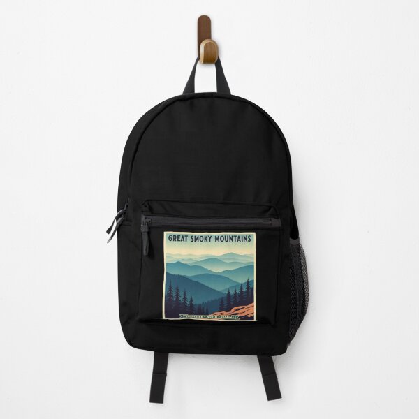 Item preview, Tennessee & North Carolina Border - Great Smoky Mountains Retro Art designed and sold by Digital Dreams Arts.