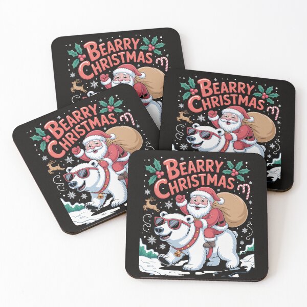 Item preview, Bearry Christmas Polar Bear Santa Fun for Holiday Costume  designed and sold by Clairenity Studio.