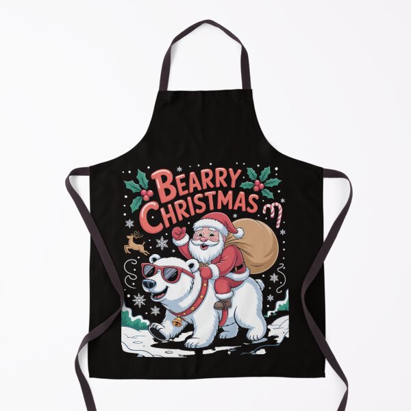 Item preview, Bearry Christmas Polar Bear Santa Fun for Holiday Costume designed and sold by Clairenity Studio.
